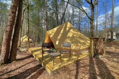 Bell tent site at Greenbrier Campground